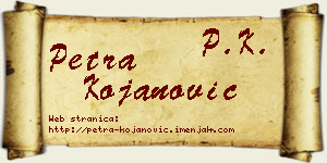 Petra Kojanović vizit kartica